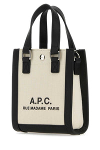 A.P.C. Unisex Two-Tone Canvas And Leather Camille 2.0 Mini Handbag