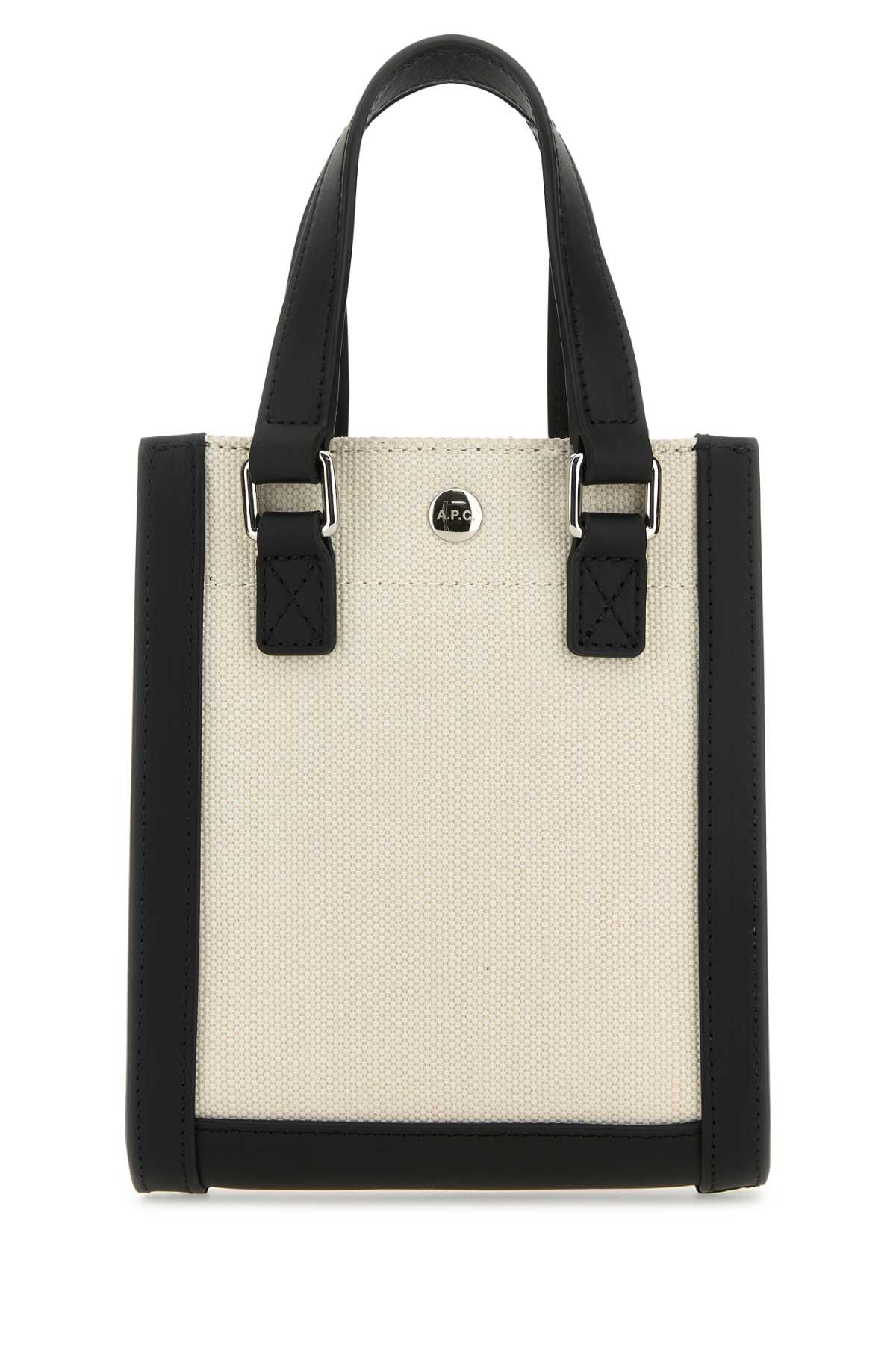 A.P.C. Unisex Two-Tone Canvas And Leather Camille 2.0 Mini Handbag