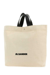 JIL SANDER Jil Sander Women Sand Canvas Flat Shopping Bag