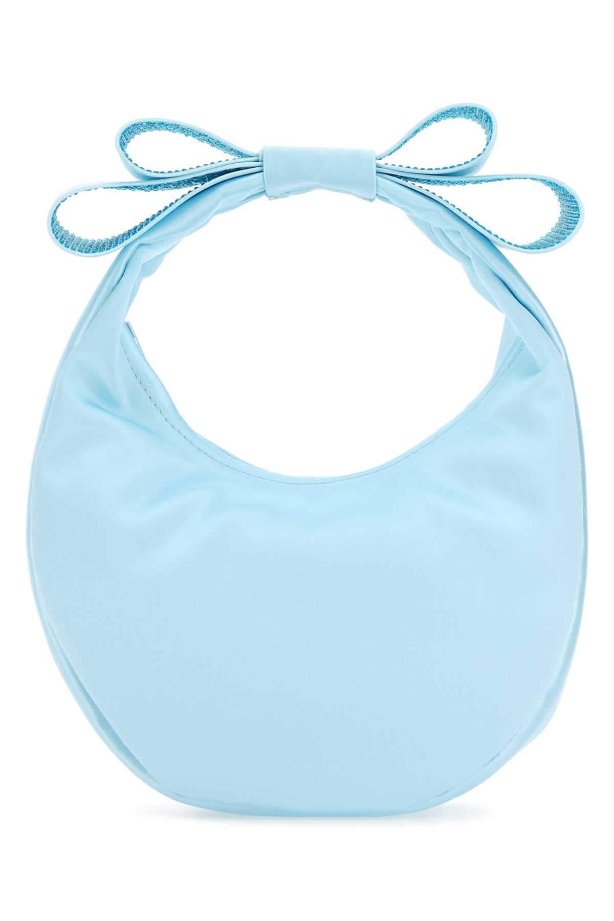 MACH&MACH Mach&Mach Women Pastel Light-Blue Satin Small Cadeau Handbag