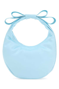 MACH&MACH Mach&Mach Women Pastel Light-Blue Satin Small Cadeau Handbag