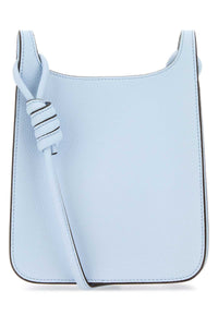 MCM Mcm Women Pastel Light Blue Leather Mini Himmel Hobo Crossbody Bag
