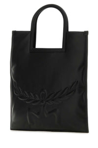 MCM Mcm Women Black Nappa Leather Aren Shopping Bag