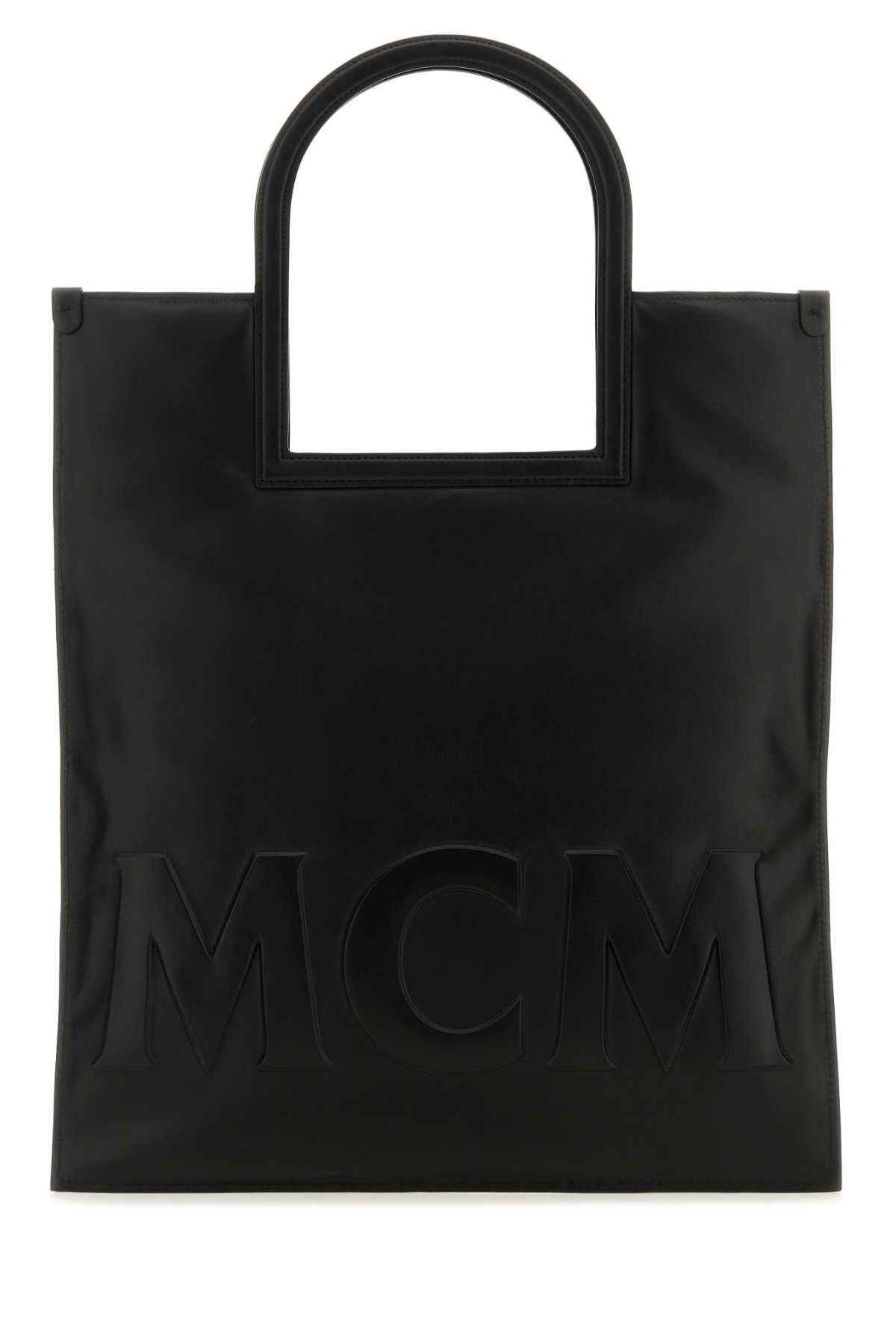 MCM Mcm Women Black Nappa Leather Aren Shopping Bag