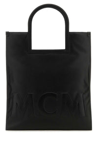 MCM Mcm Women Black Nappa Leather Aren Shopping Bag