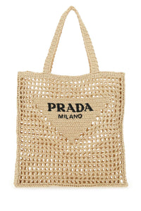 Prada Women Raffia Shopping Bag