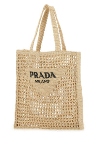 Prada Women Raffia Shopping Bag