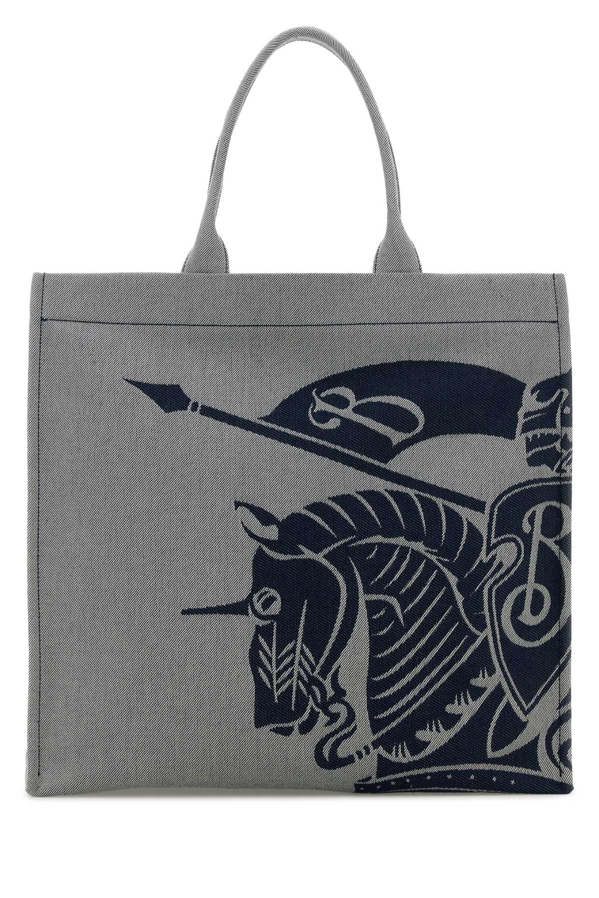 BURBERRY Burberry Men Embroidered Canvas Shopping Bag