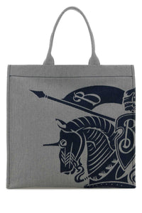 BURBERRY Burberry Men Embroidered Canvas Shopping Bag