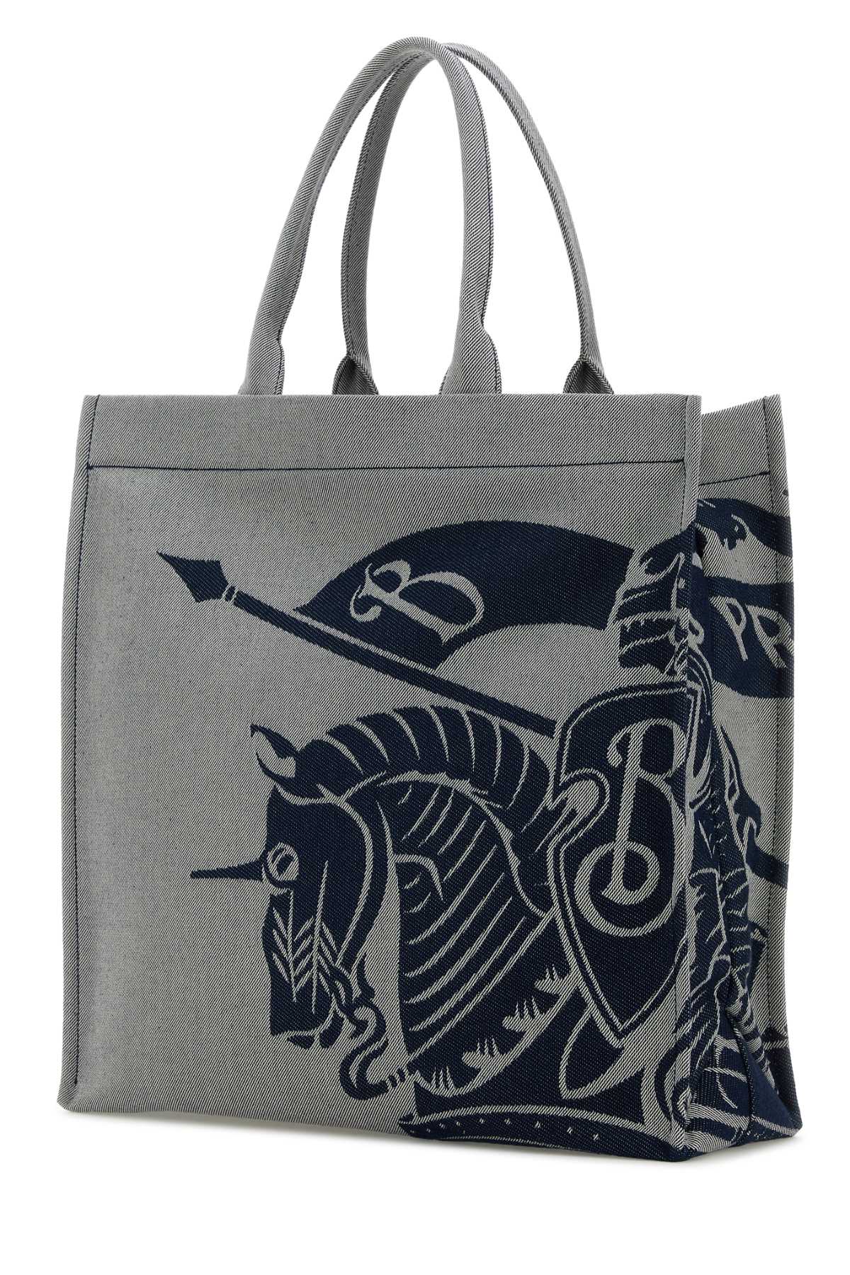 BURBERRY Burberry Men Embroidered Canvas Shopping Bag