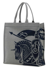 BURBERRY Burberry Men Embroidered Canvas Shopping Bag