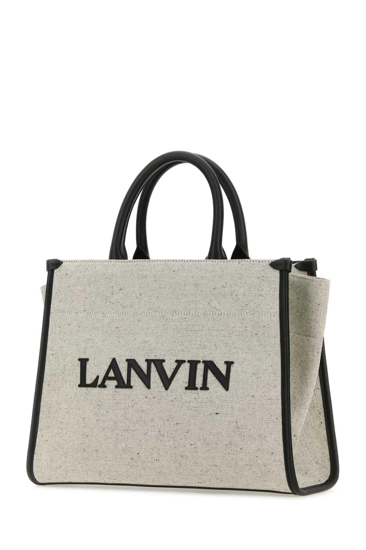 LANVIN Lanvin Women Two-Tone Canvas Small In & Out Shopping Bag