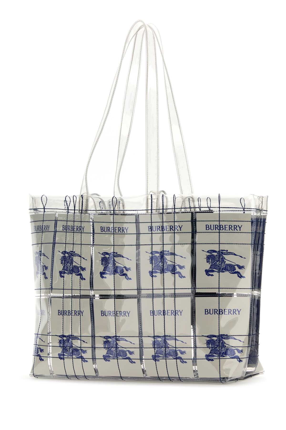 Burberry Men Embroidered Pvc Shopping Bag