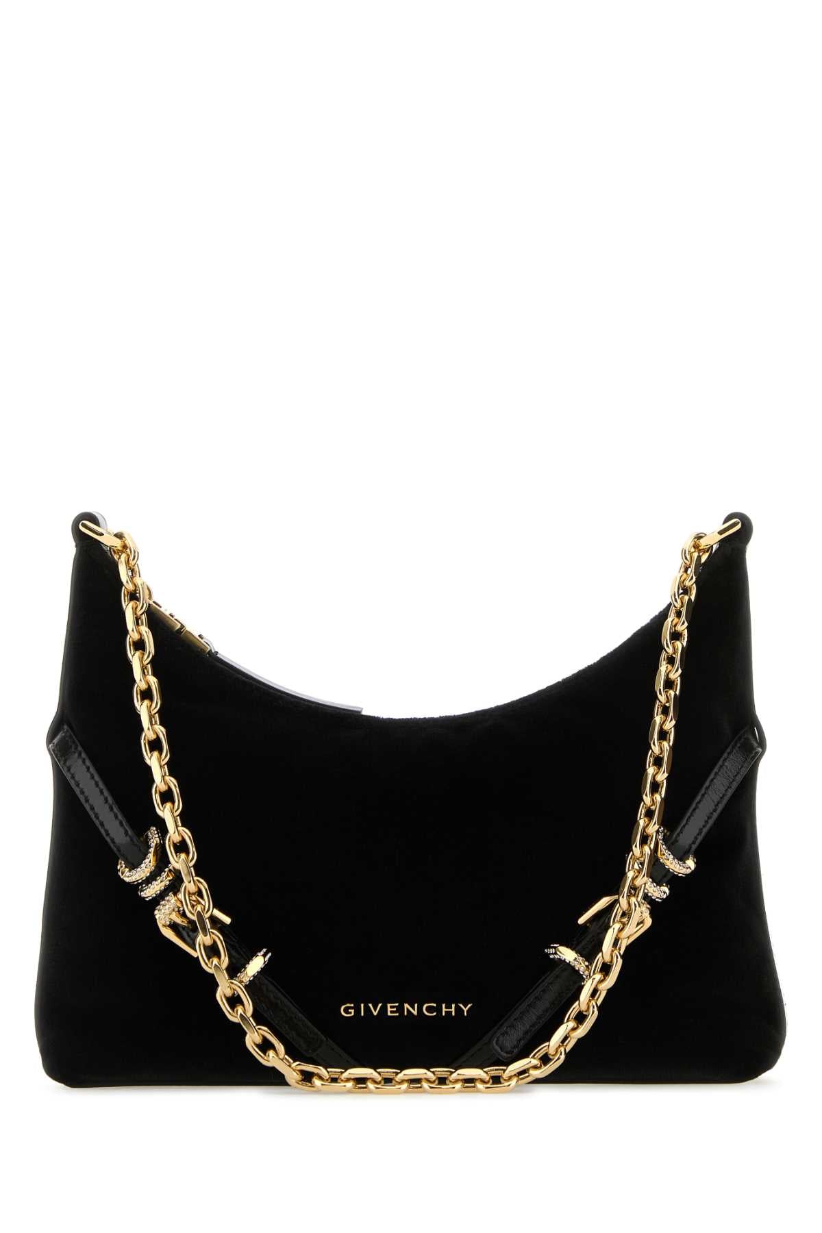 GIVENCHY Givenchy Women Black Velvet Voyou Party Shoulder Bag