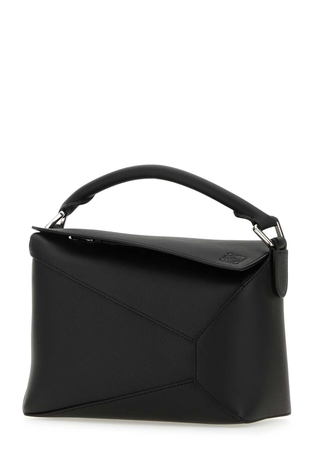 Loewe Women Black Leather Small Puzzle Handbag