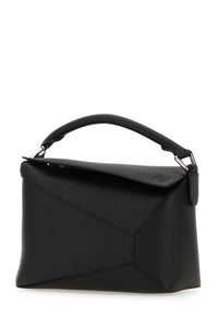 Loewe Women Black Leather Small Puzzle Handbag