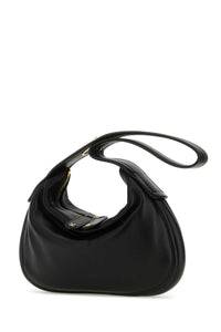 VALENTINO GARAVANI Valentino Garavani Women Black Nappa Leather Small Go-Hobo Shoulder Bag