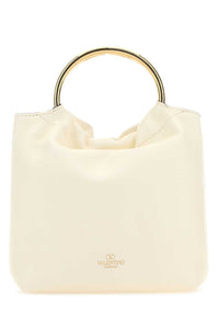 VALENTINO GARAVANI Valentino Garavani Women Ivory Leather Bucket Bag