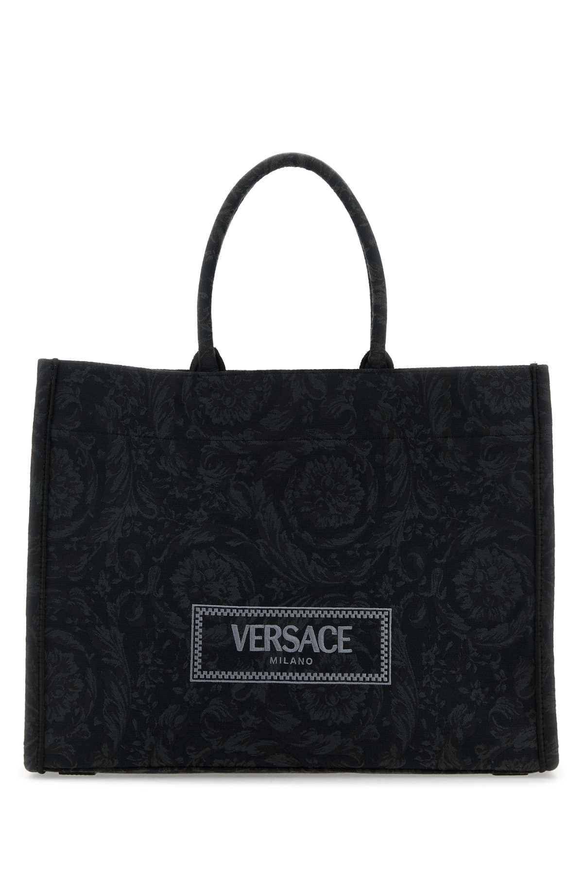 VERSACE Versace Women Embroidered Fabric Big Athena Shopping Bag