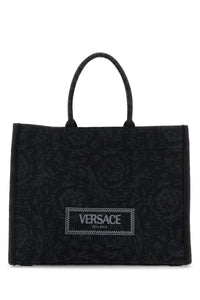VERSACE Versace Women Embroidered Fabric Big Athena Shopping Bag