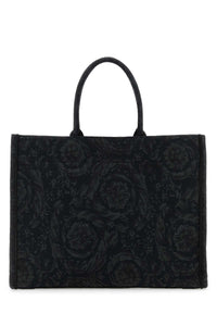VERSACE Versace Women Embroidered Fabric Big Athena Shopping Bag