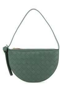BOTTEGA VENETA Bottega Veneta Women Sage Green Leather Mini Sunrise Shoulder Bag