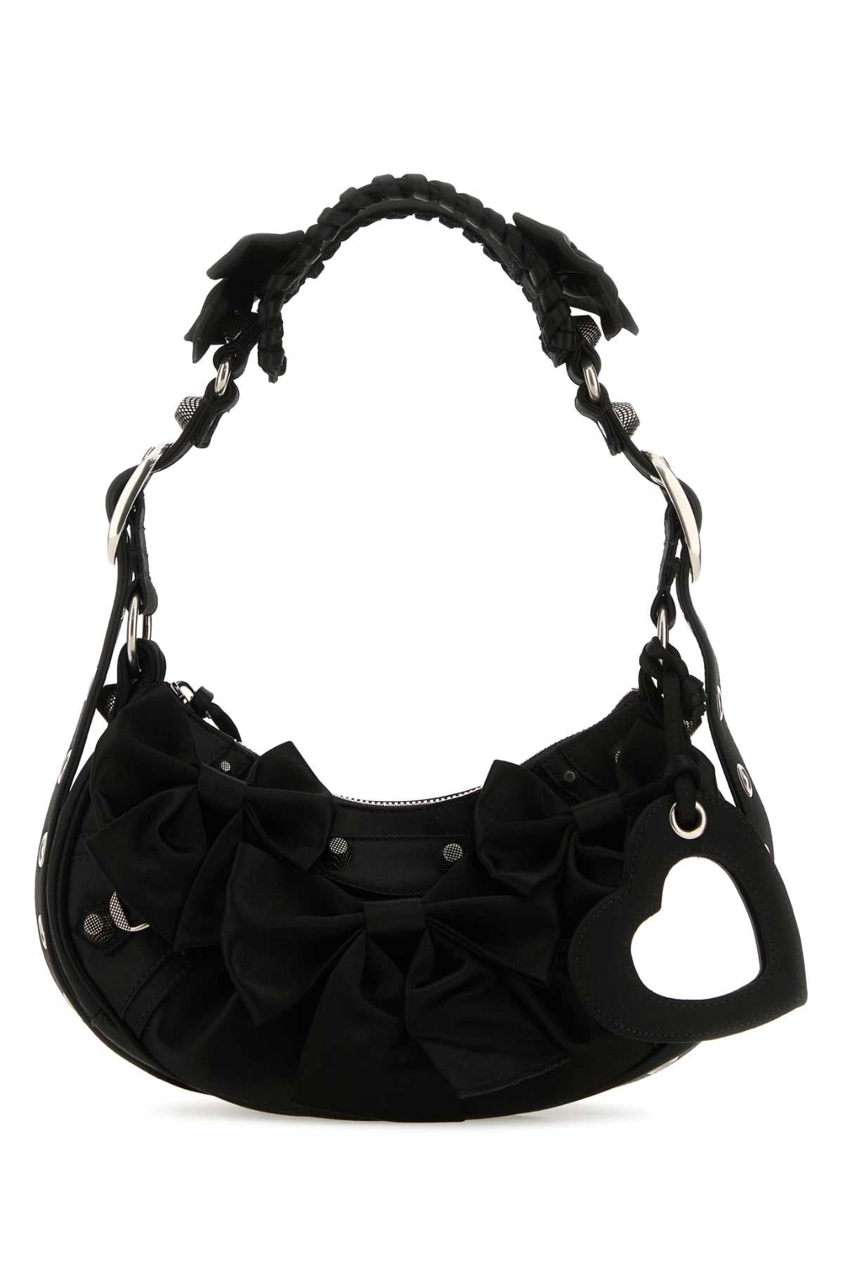 BALENCIAGA Balenciaga Women Black Satin Le Cagole Xs Shoulder Bag