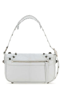 BALENCIAGA Balenciaga Men White Leather Le Cagole Xs Diy Metal Crossbody Bag