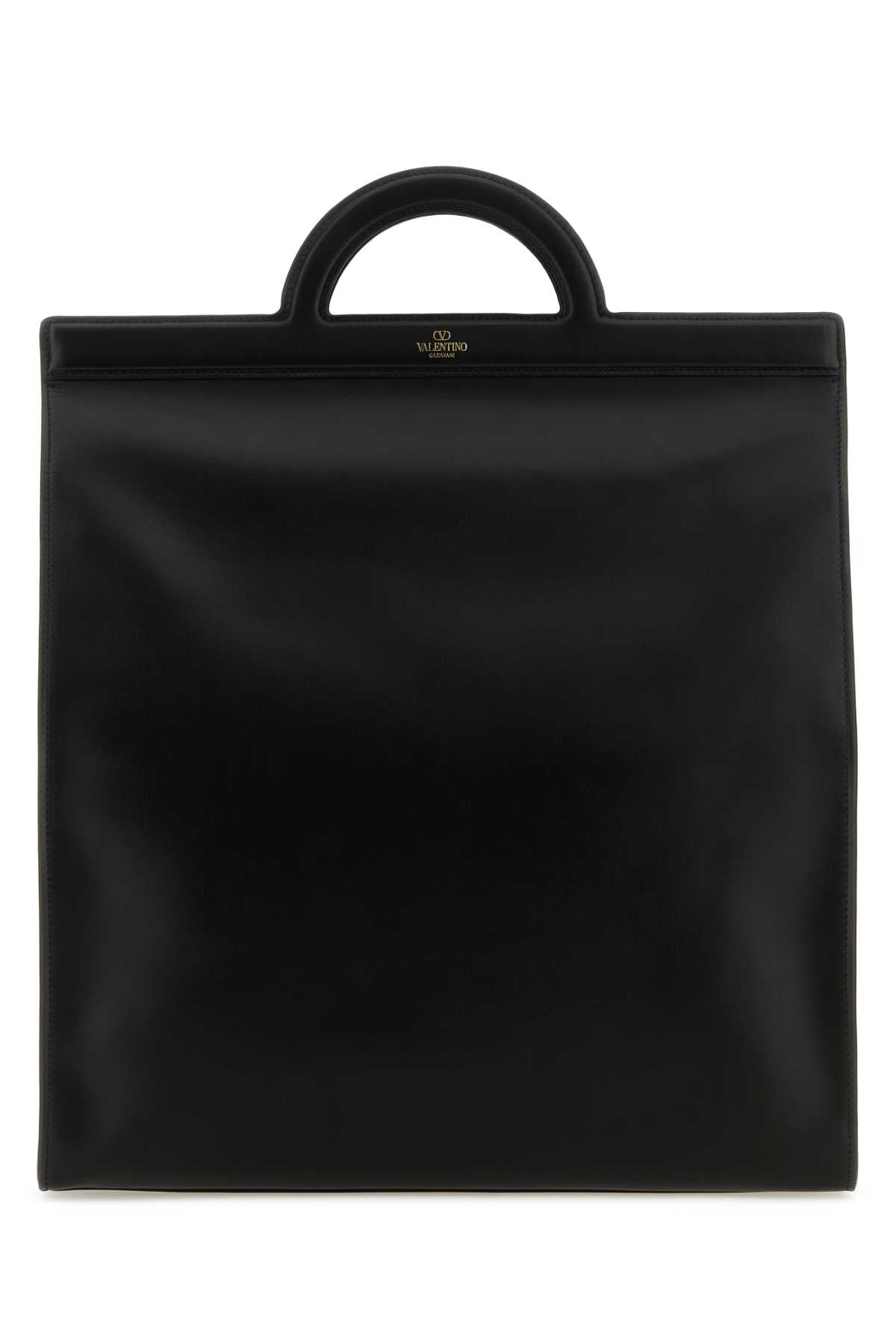 VALENTINO GARAVANI Valentino Garavani Men Black Leather Shopping Bag