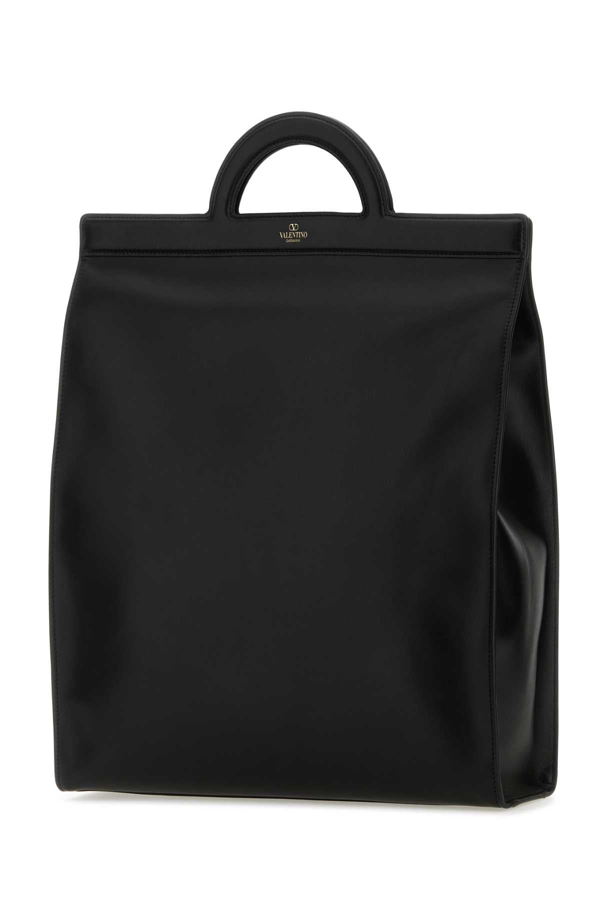 VALENTINO GARAVANI Valentino Garavani Men Black Leather Shopping Bag