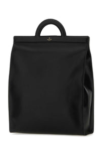VALENTINO GARAVANI Valentino Garavani Men Black Leather Shopping Bag