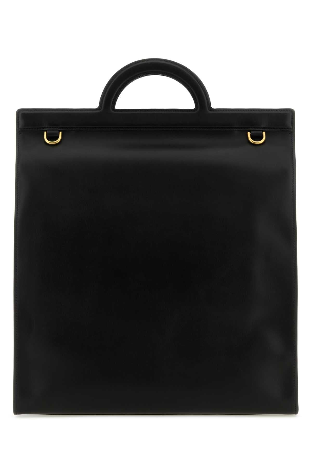 VALENTINO GARAVANI Valentino Garavani Men Black Leather Shopping Bag