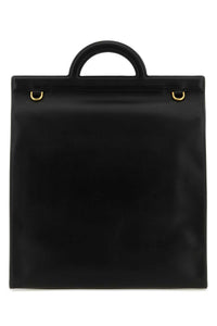 VALENTINO GARAVANI Valentino Garavani Men Black Leather Shopping Bag