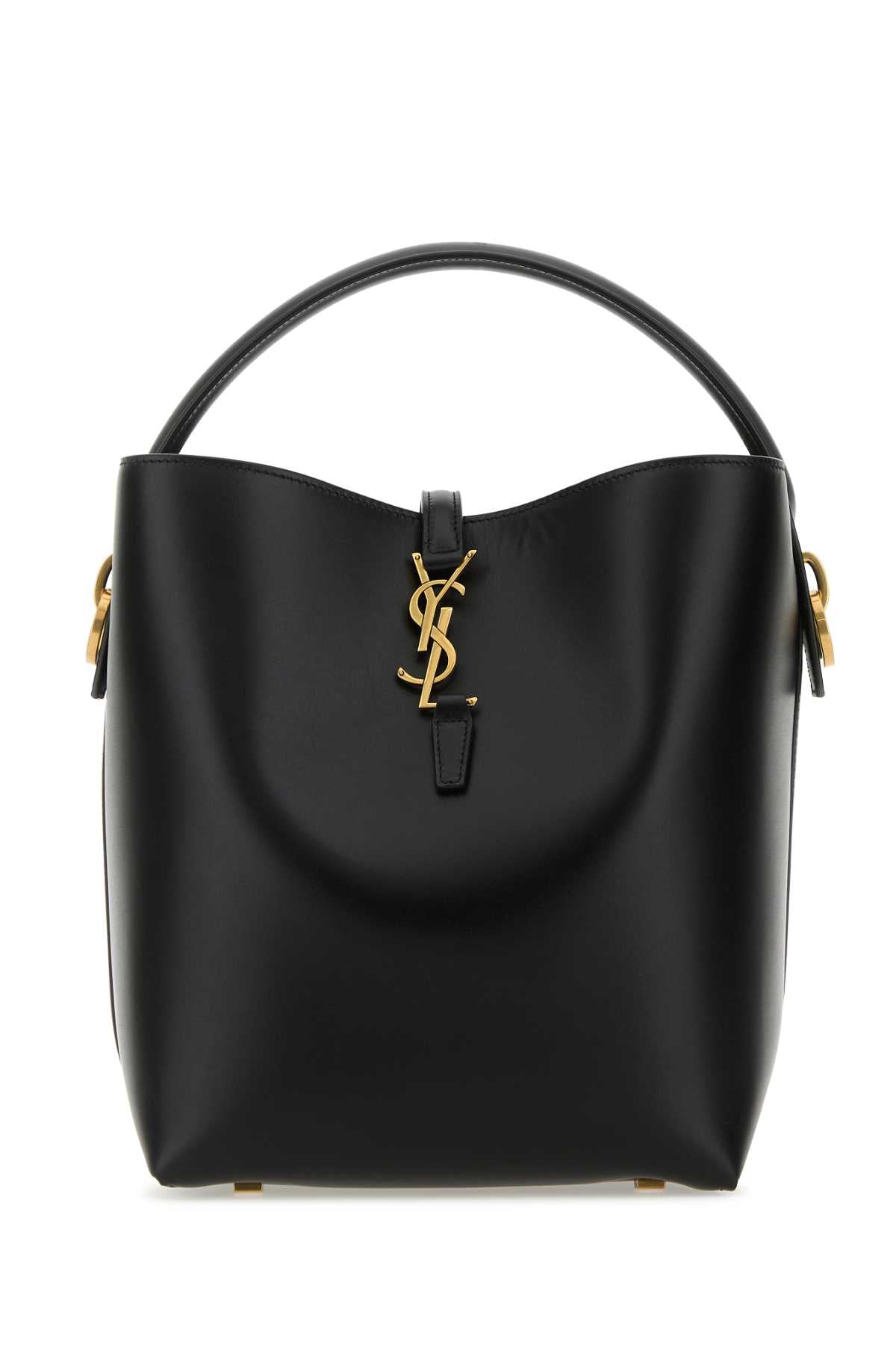 SAINT LAURENT Saint Laurent Women Black Leather Le 37 Bucket Bag