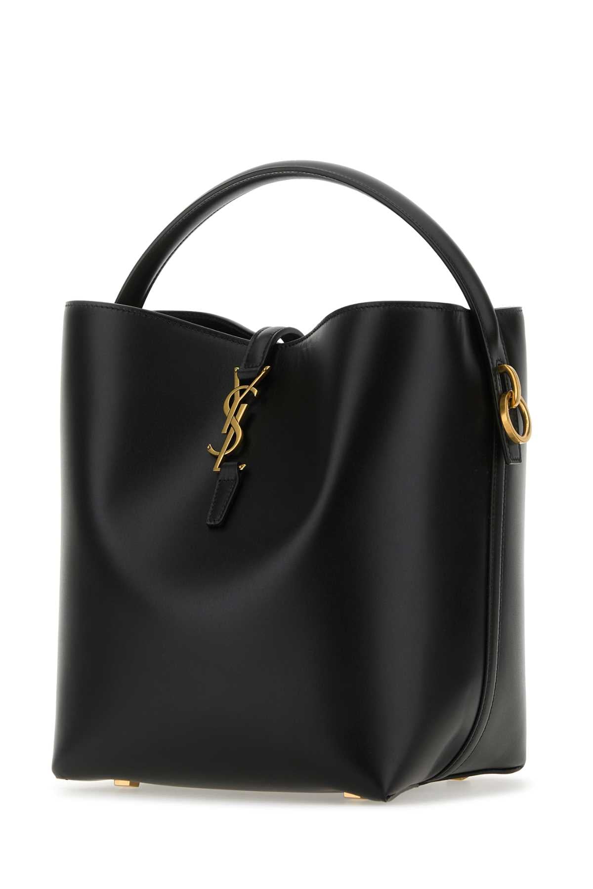 SAINT LAURENT Saint Laurent Women Black Leather Le 37 Bucket Bag