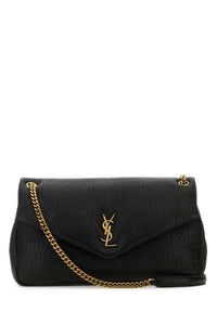 SAINT LAURENT Saint Laurent Women Black Leather Big Calypso Shoulder Bag