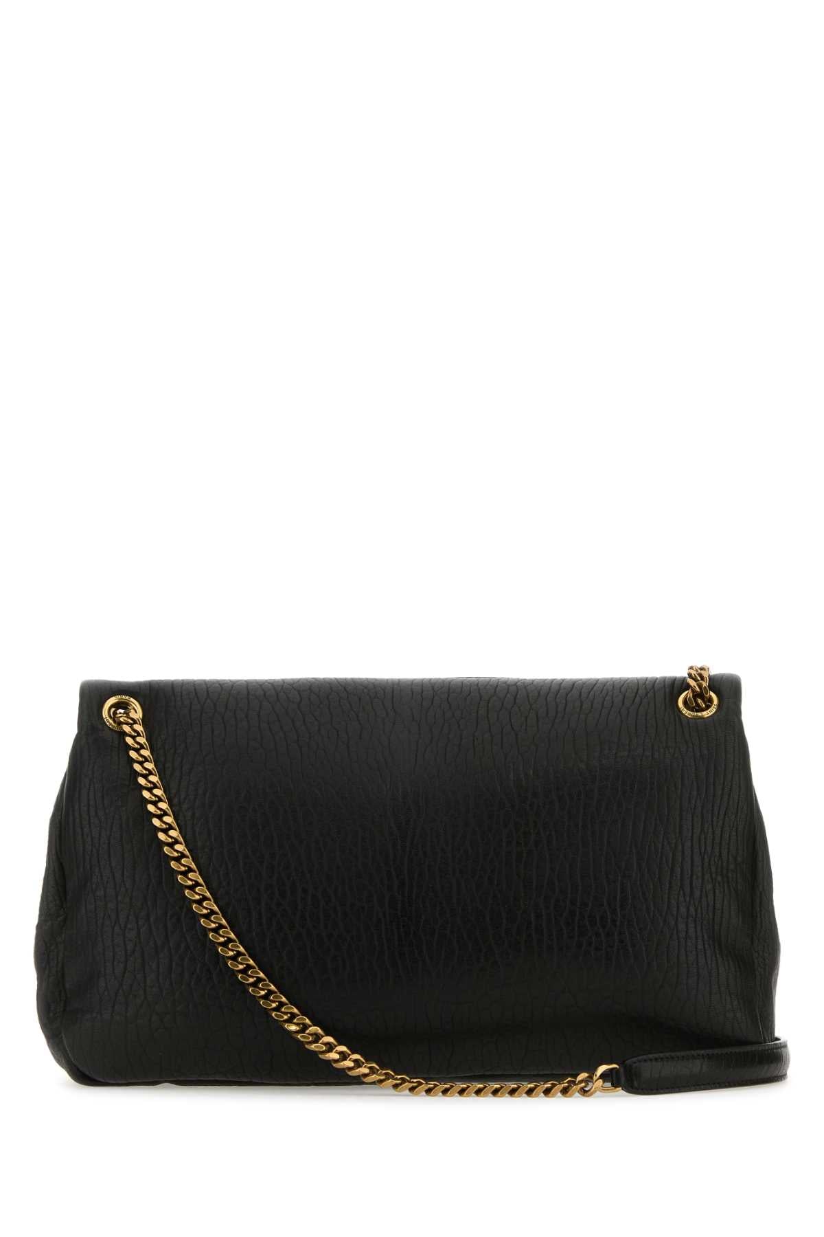 SAINT LAURENT Saint Laurent Women Black Leather Big Calypso Shoulder Bag