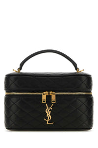 SAINT LAURENT Saint Laurent Women Black Nappa Leather Vanity Gaby Handbag