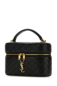 SAINT LAURENT Saint Laurent Women Black Nappa Leather Vanity Gaby Handbag