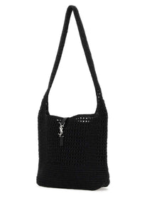Saint Laurent Men Black Raffia Medium Le 5 Ã 7 Shoulder Bag