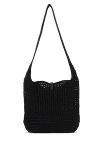 Saint Laurent Men Black Raffia Medium Le 5 Ã 7 Shoulder Bag