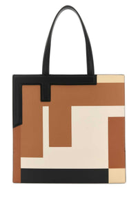 Fendi Women Multicolor Leather Medium Flip Shopping Bag