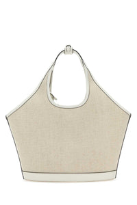 Prada Women Sand Canvas Handbag