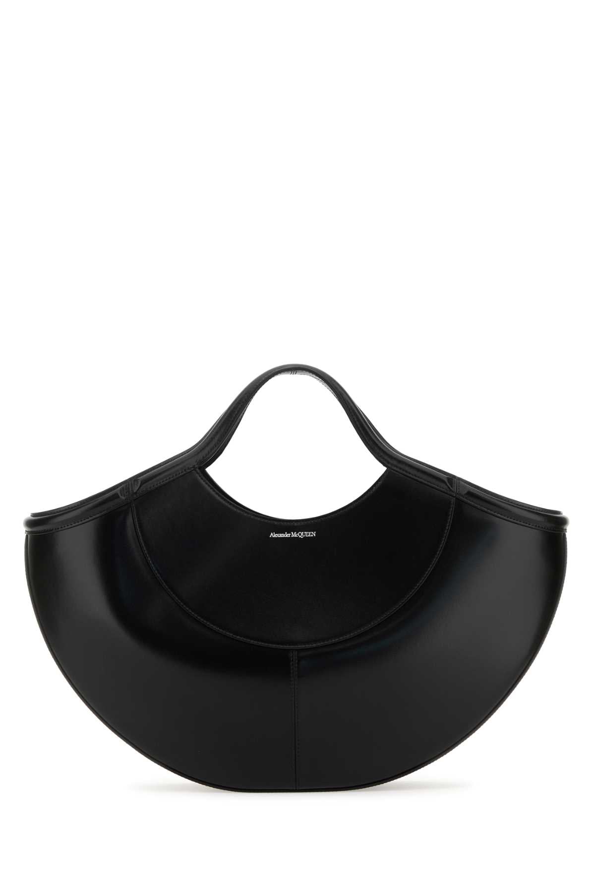 ALEXANDER MCQUEEN Alexander Mcqueen Women Black Leather The Cove Shopping Bag