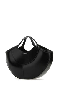 ALEXANDER MCQUEEN Alexander Mcqueen Women Black Leather The Cove Shopping Bag