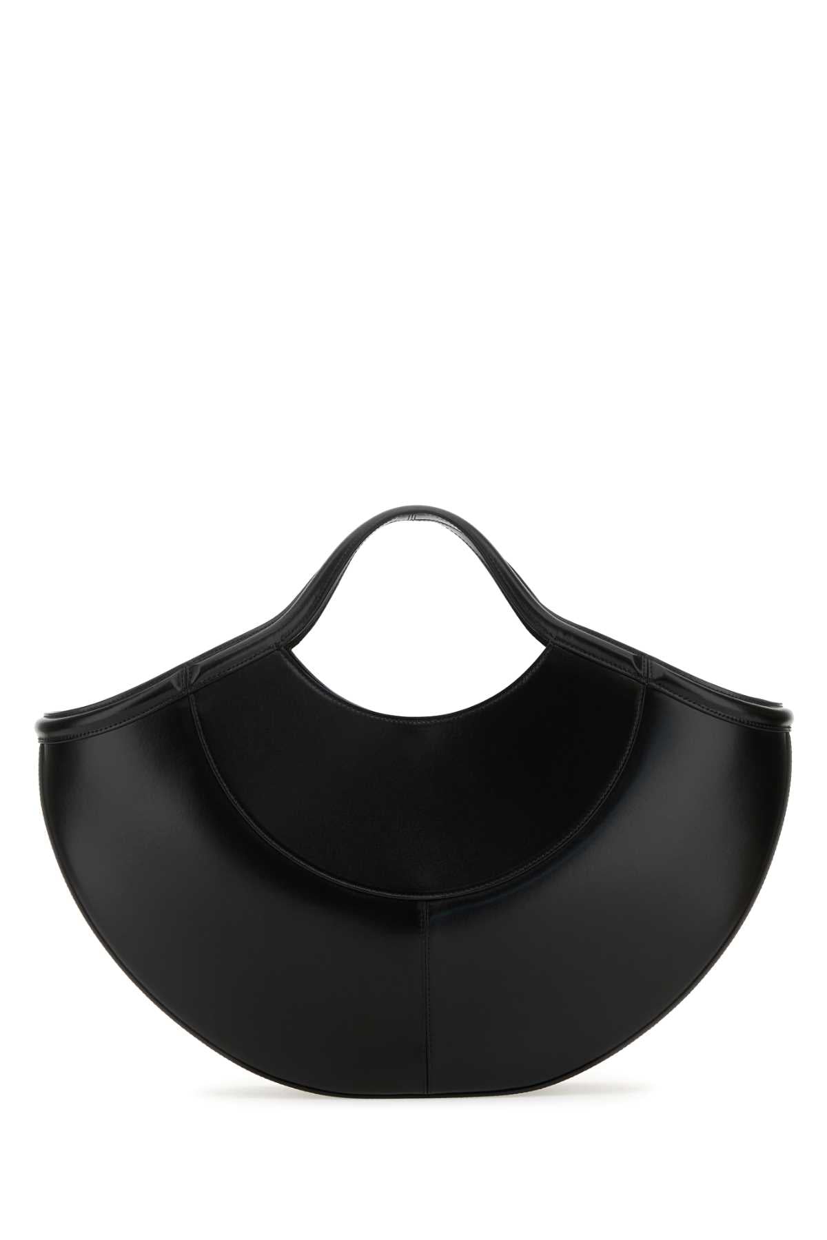 ALEXANDER MCQUEEN Alexander Mcqueen Women Black Leather The Cove Shopping Bag