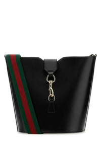 Gucci Women Black Leather Small Bucket Bag
