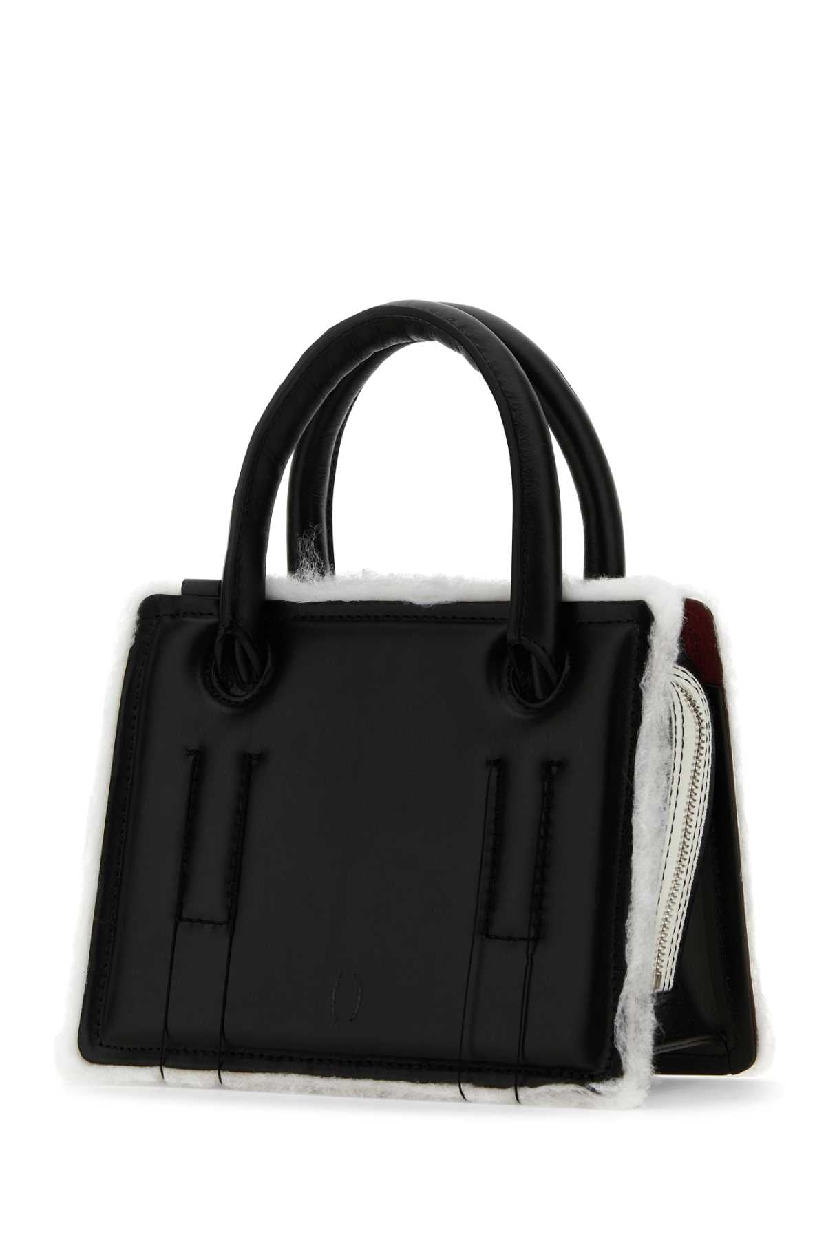 DENTRO Dentro Women Black Leather Mini Otto Handbag