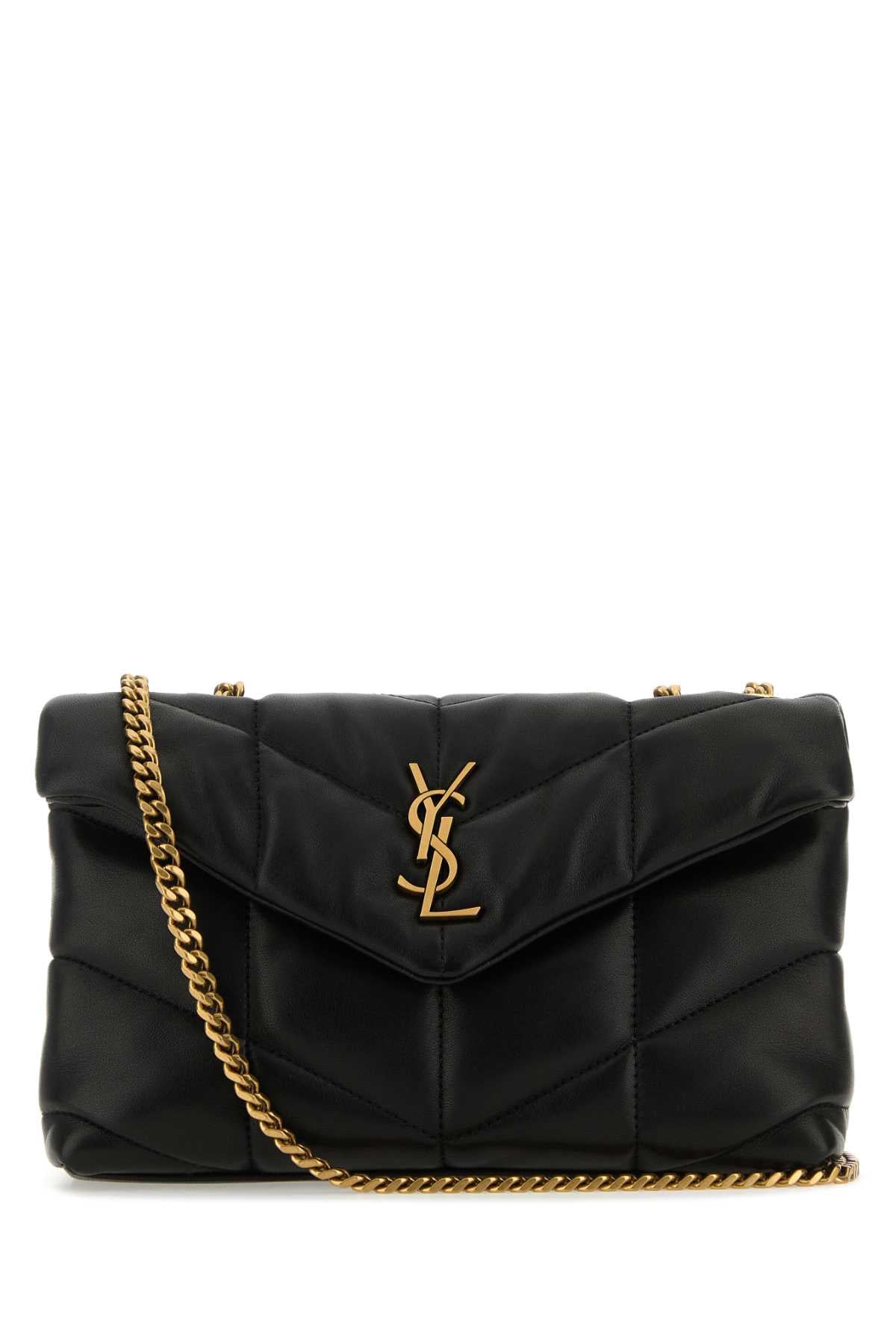 SAINT LAURENT Saint Laurent Women Black Nappa Leather Puffer Toy Crossbody Bag
