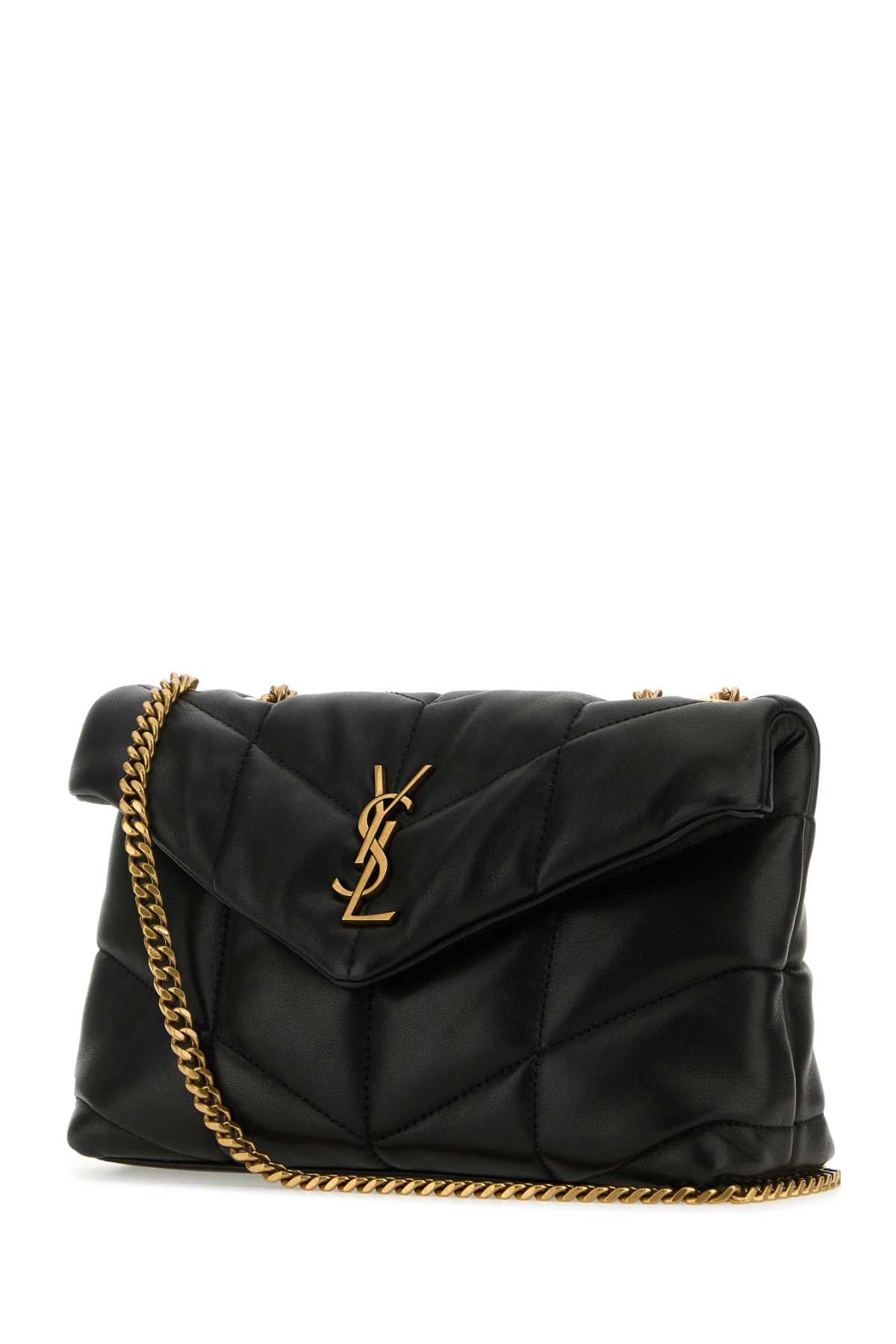 SAINT LAURENT Saint Laurent Women Black Nappa Leather Puffer Toy Crossbody Bag